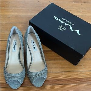 Nina stiletto pump heels with peep hole for toes